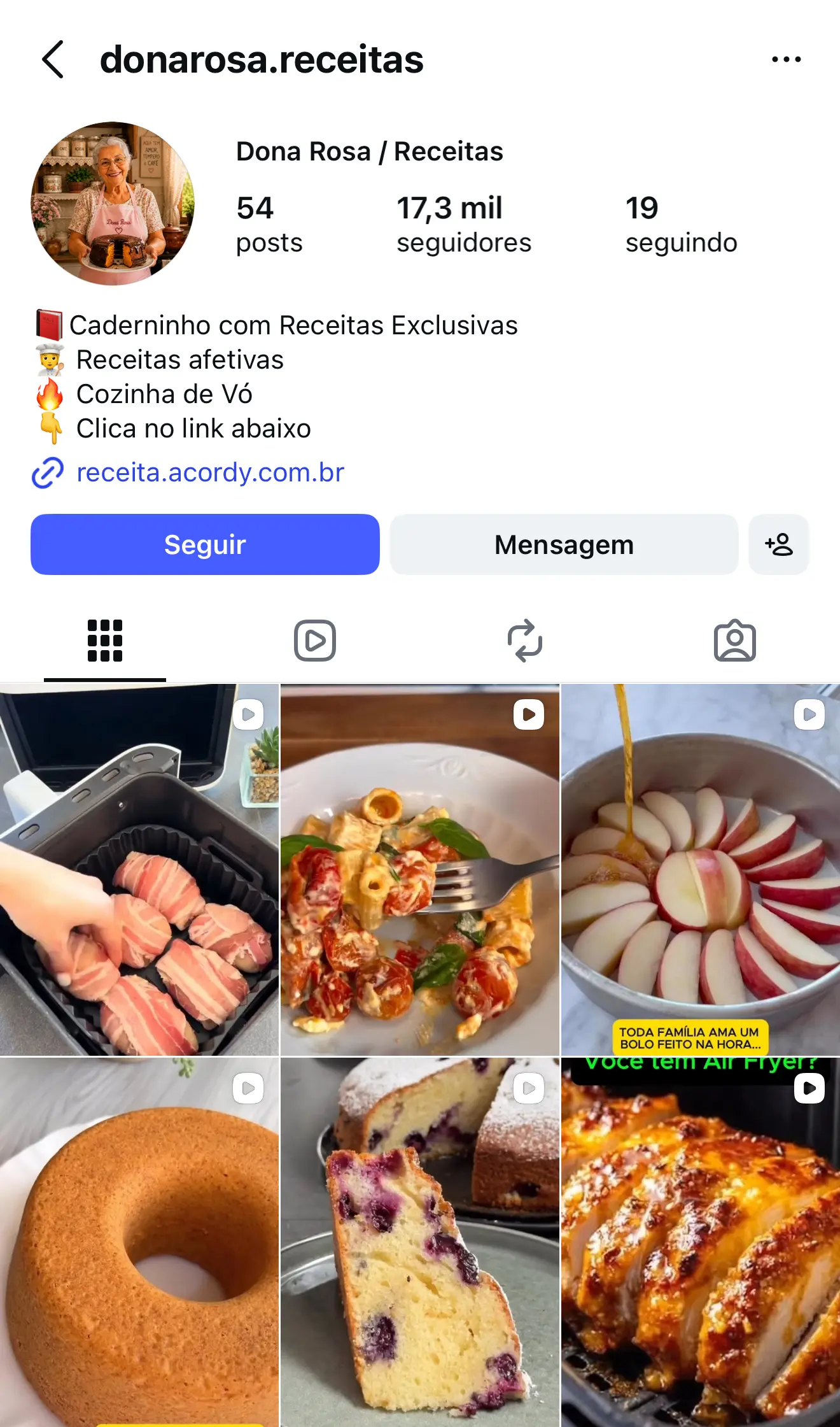 Instagram da Dona Rosa